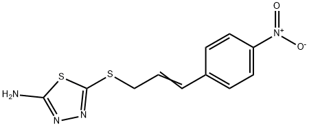 5-[(E)-3-(4-nitrophenyl)prop-2-enyl]sulfanyl-1,3,4-thiadiazol-2-amine Struktur