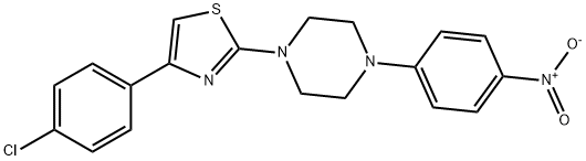 4-(4-chlorophenyl)-2-[4-(4-nitrophenyl)piperazin-1-yl]-1,3-thiazole Struktur