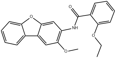 2-ethoxy-N-(2-methoxydibenzofuran-3-yl)benzamide Struktur