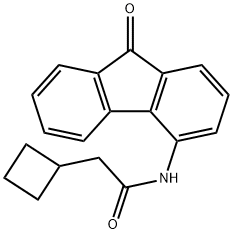 2-cyclobutyl-N-(9-oxofluoren-4-yl)acetamide Struktur