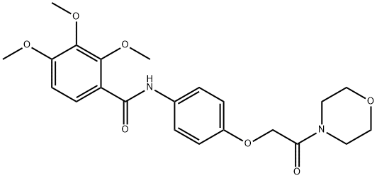 2,3,4-trimethoxy-N-[4-(2-morpholin-4-yl-2-oxoethoxy)phenyl]benzamide Struktur