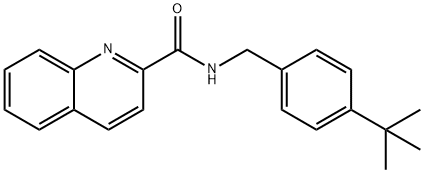 N-[(4-tert-butylphenyl)methyl]quinoline-2-carboxamide Struktur