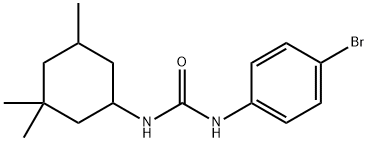 1-(4-bromophenyl)-3-(3,3,5-trimethylcyclohexyl)urea Struktur