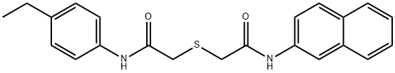 N-(4-ethylphenyl)-2-[2-(naphthalen-2-ylamino)-2-oxoethyl]sulfanylacetamide Struktur