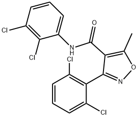 N-(2,3-dichlorophenyl)-3-(2,6-dichlorophenyl)-5-methyl-1,2-oxazole-4-carboxamide Struktur