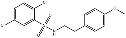 2,5-dichloro-N-[2-(4-methoxyphenyl)ethyl]benzenesulfonamide Struktur