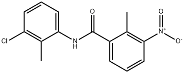 N-(3-chloro-2-methylphenyl)-2-methyl-3-nitrobenzamide Struktur