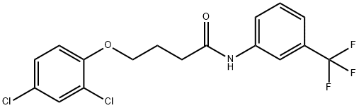 4-(2,4-dichlorophenoxy)-N-[3-(trifluoromethyl)phenyl]butanamide Struktur