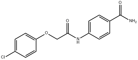 4-[[2-(4-chlorophenoxy)acetyl]amino]benzamide Struktur