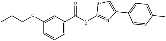 N-[4-(4-methylphenyl)-1,3-thiazol-2-yl]-3-propoxybenzamide Struktur