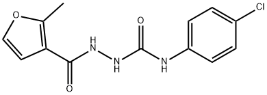 1-(4-chlorophenyl)-3-[(2-methylfuran-3-carbonyl)amino]urea Struktur