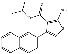 propan-2-yl 2-amino-4-naphthalen-2-ylthiophene-3-carboxylate Struktur