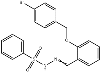 N-[(E)-[2-[(4-bromophenyl)methoxy]phenyl]methylideneamino]benzenesulfonamide Struktur