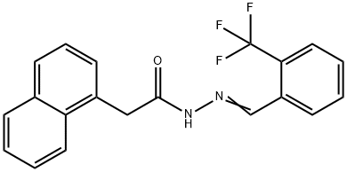 2-naphthalen-1-yl-N-[(E)-[2-(trifluoromethyl)phenyl]methylideneamino]acetamide Struktur