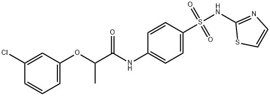 2-(3-chlorophenoxy)-N-[4-(1,3-thiazol-2-ylsulfamoyl)phenyl]propanamide Struktur