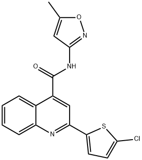 2-(5-chlorothiophen-2-yl)-N-(5-methyl-1,2-oxazol-3-yl)quinoline-4-carboxamide Struktur