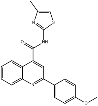 2-(4-methoxyphenyl)-N-(4-methyl-1,3-thiazol-2-yl)quinoline-4-carboxamide Struktur