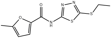 N-(5-ethylsulfanyl-1,3,4-thiadiazol-2-yl)-5-methylfuran-2-carboxamide Struktur