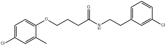 4-(4-chloro-2-methylphenoxy)-N-[2-(3-chlorophenyl)ethyl]butanamide Struktur