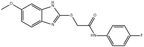 N-(4-fluorophenyl)-2-[(6-methoxy-1H-benzimidazol-2-yl)sulfanyl]acetamide Struktur