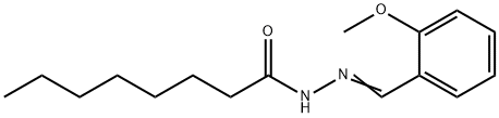 N-[(E)-(2-methoxyphenyl)methylideneamino]octanamide Struktur