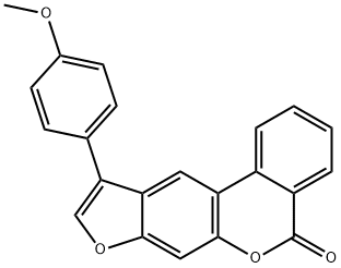 10-(4-methoxyphenyl)-[1]benzofuro[6,5-c]isochromen-5-one Struktur