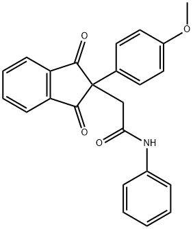 2-[2-(4-methoxyphenyl)-1,3-dioxoinden-2-yl]-N-phenylacetamide Struktur