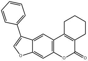 10-phenyl-1,2,3,4-tetrahydro-[1]benzofuro[6,5-c]isochromen-5-one Struktur