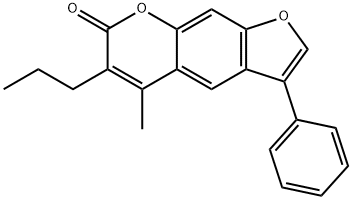 5-methyl-3-phenyl-6-propylfuro[3,2-g]chromen-7-one Struktur