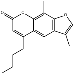 5-butyl-3,9-dimethylfuro[3,2-g]chromen-7-one Struktur