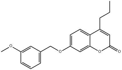 7-[(3-methoxyphenyl)methoxy]-4-propylchromen-2-one Struktur