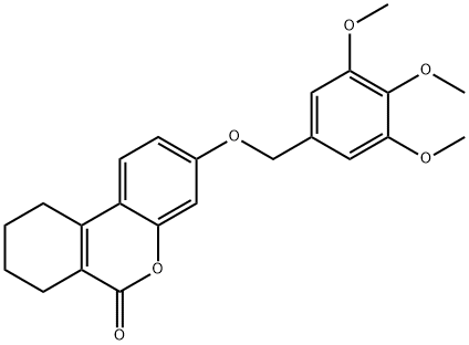 3-[(3,4,5-trimethoxyphenyl)methoxy]-7,8,9,10-tetrahydrobenzo[c]chromen-6-one Struktur