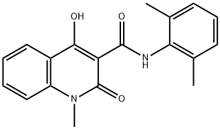 N-(2,6-dimethylphenyl)-4-hydroxy-1-methyl-2-oxoquinoline-3-carboxamide Struktur