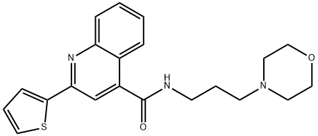 N-(3-morpholin-4-ylpropyl)-2-thiophen-2-ylquinoline-4-carboxamide Struktur