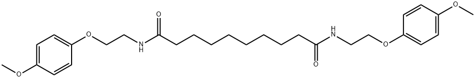 N,N'-bis[2-(4-methoxyphenoxy)ethyl]decanediamide Struktur