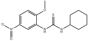 1-cyclohexyl-3-(2-methoxy-5-nitrophenyl)thiourea Struktur