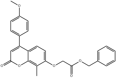 benzyl 2-[4-(4-methoxyphenyl)-8-methyl-2-oxochromen-7-yl]oxyacetate Struktur