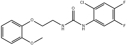 1-(2-chloro-4,5-difluorophenyl)-3-[2-(2-methoxyphenoxy)ethyl]urea Struktur