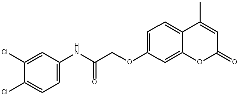 N-(3,4-dichlorophenyl)-2-(4-methyl-2-oxochromen-7-yl)oxyacetamide Struktur