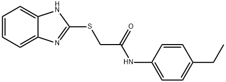 2-(1H-benzimidazol-2-ylsulfanyl)-N-(4-ethylphenyl)acetamide Struktur