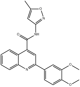 2-(3,4-dimethoxyphenyl)-N-(5-methyl-1,2-oxazol-3-yl)quinoline-4-carboxamide Struktur