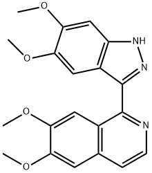 1-(5,6-dimethoxy-1H-indazol-3-yl)-6,7-dimethoxyisoquinoline Struktur