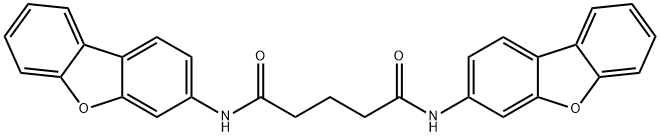 N,N'-di(dibenzofuran-3-yl)pentanediamide Struktur