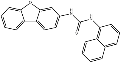 1-dibenzofuran-3-yl-3-naphthalen-1-ylthiourea Struktur