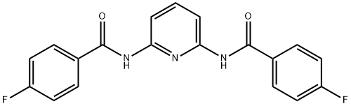 4-fluoro-N-[6-[(4-fluorobenzoyl)amino]pyridin-2-yl]benzamide Struktur