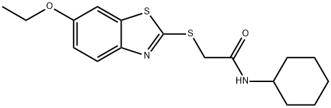 N-cyclohexyl-2-[(6-ethoxy-1,3-benzothiazol-2-yl)sulfanyl]acetamide Struktur