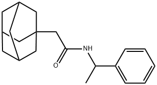 2-(1-adamantyl)-N-(1-phenylethyl)acetamide Struktur