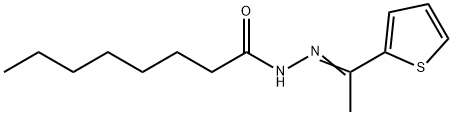 N-[(E)-1-thiophen-2-ylethylideneamino]octanamide Struktur