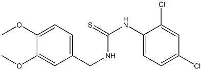 1-(2,4-dichlorophenyl)-3-[(3,4-dimethoxyphenyl)methyl]thiourea Struktur