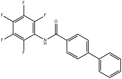 N-(2,3,4,5,6-pentafluorophenyl)-4-phenylbenzamide Struktur